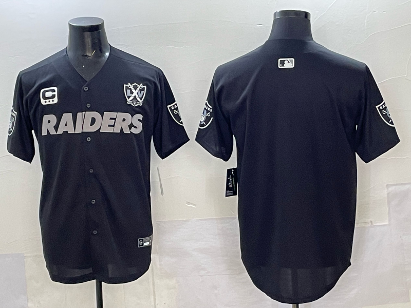Men Oakland Raiders blank Black Nike 2025 Limited NFL Jersey 005